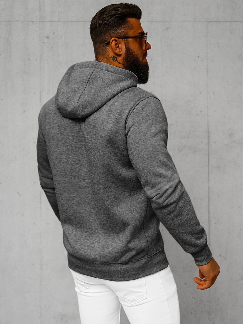 Pánska Mikina Tmavo-Sivá OZONEE JS/2008Z