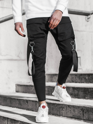Pánske jogger nohavice nohavice Čierne OZONEE G/11133