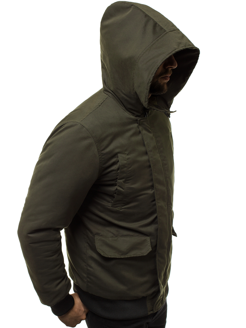 Pánska Bunda Tmavo-Zelená OZONEE JS/2019005