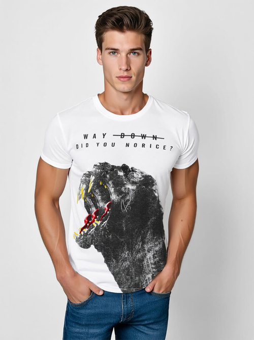 Pánske Tričko Biele OZONEE O/T127/1Z