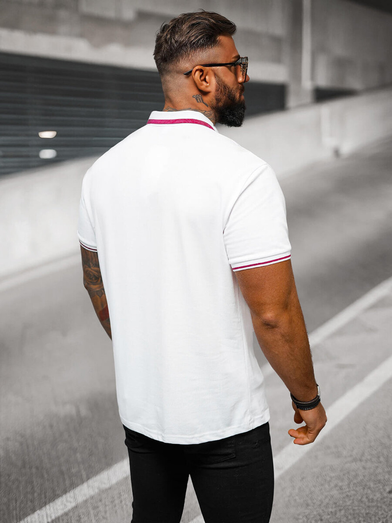 Pánska Polokošeľa Bielé OZONEE O/DA758