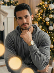 Pánska Velúrová Tepláková Súprava Grafitová OZONEE JS/8C1169/6Z