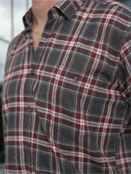 Pánska Košeľa Bordová OZONEE V/V178