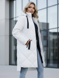 Dámska bunda biela OZONEE JS/5M3168/281Z