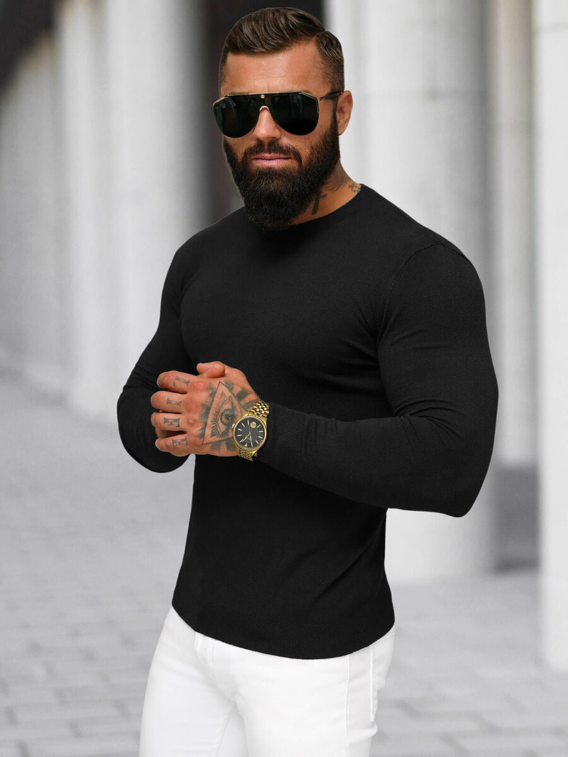 Pánsky Sveter Čierny OZONEE NB/MMB602/4Z