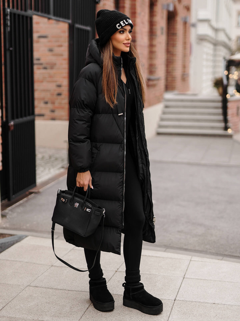 Dámska bunda čierna OZONEE JS/5M3163/392Z