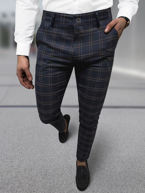 Pánske chino nohavice Námornícke Modré OZONEE DJ/5632