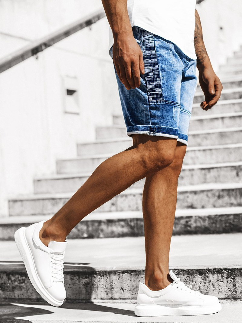 Pánske riflové kraťasy Modré OZONEE RF/HY319