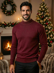 Pánsky Sveter Tmavo Bordový OZONEE V/V24503Z