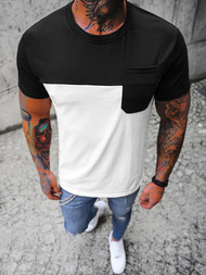 Pánske Tričko Čierno-Biely OZONEE JS/8T91/1