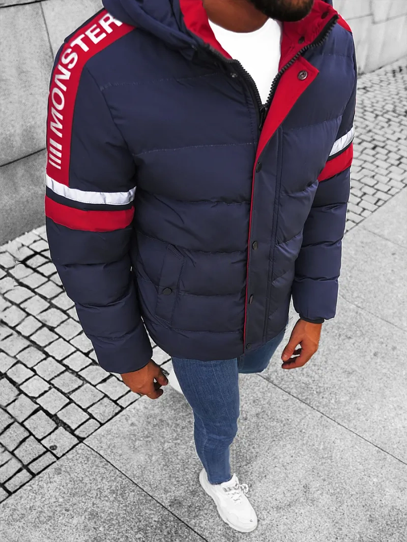 Pánska Bunda Námornícka Modrá OZONEE JS/M8103