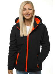 Dámska Bunda Softshell čierna a oranžová OZONEE JS/HH018/1/48