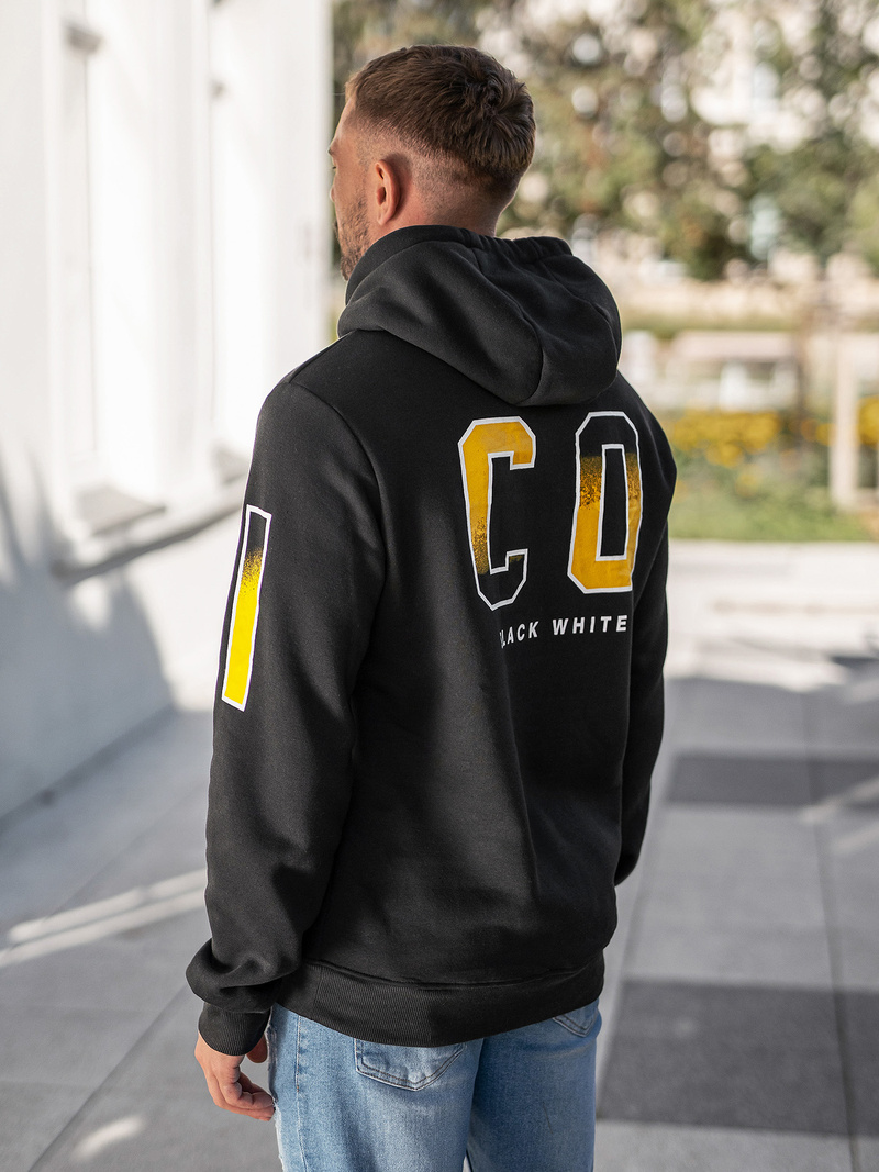 Pánska Mikina Čierna OZONEE JS/8B1739/3