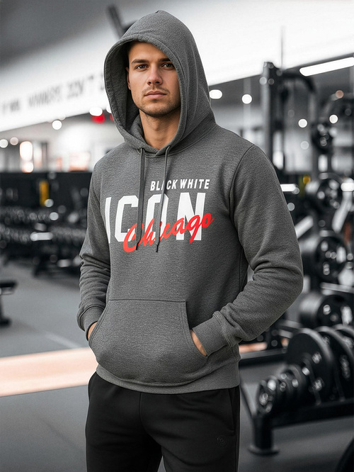 Pánska Mikina Grafitová OZONEE JS/8B1736/5