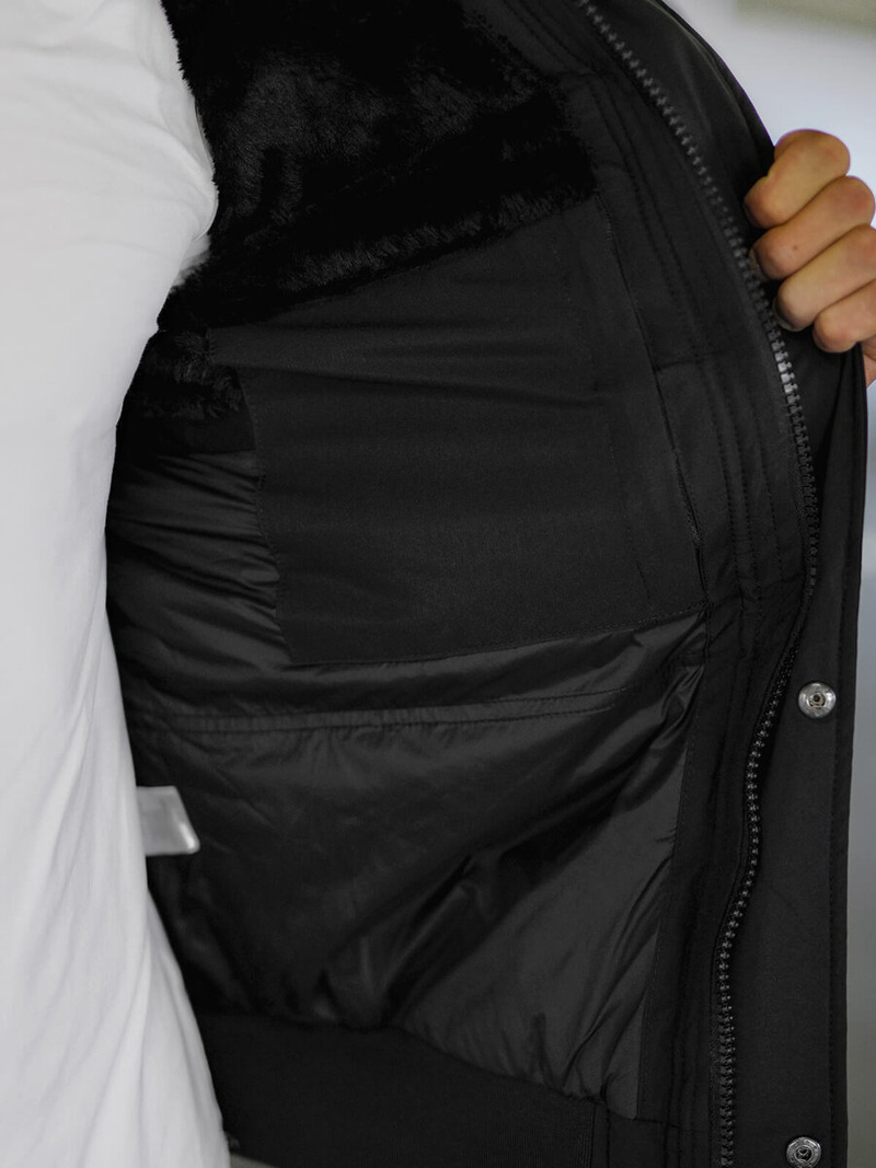 Pánska Bunda Čierna OZONEE O/M798Z