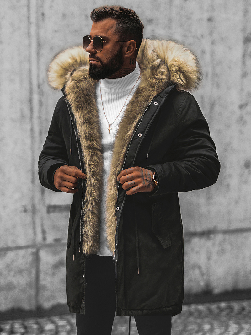 Pánska Bunda Čierna OZONEE O/5578