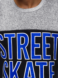 Pánska Mikina Sivá OZONEE JS/KS1901Z