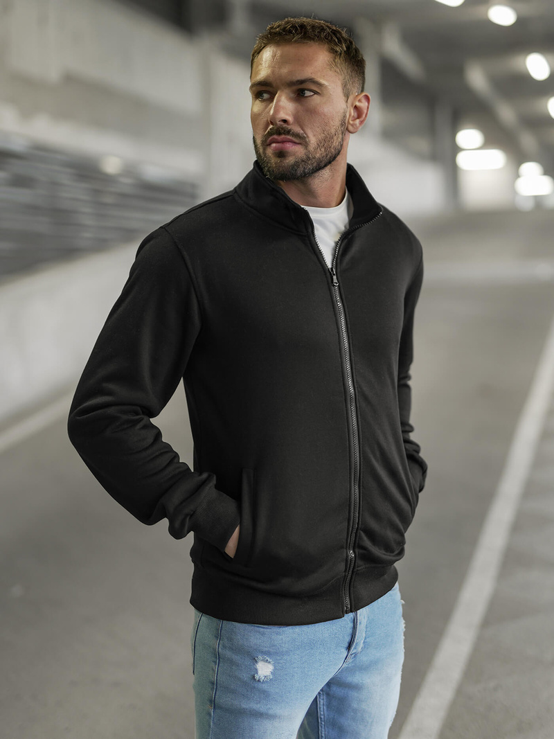 Pánska Mikina Čierna OZONEE JS/2002Z