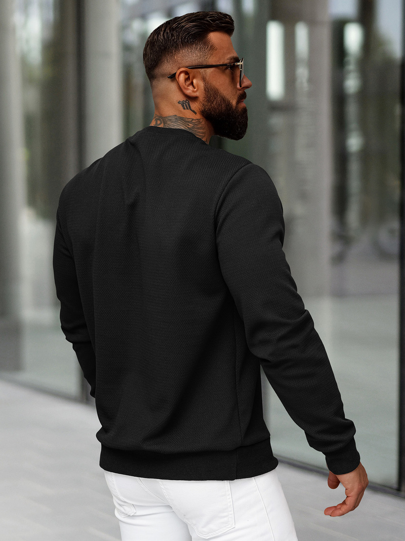 Pánska Mikina Čierna OZONEE O/P2031Z