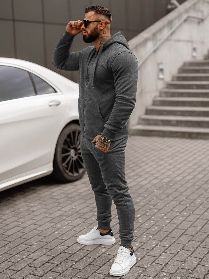 Pánska Tepláková Súprava Grafitová OZONEE JS/68C10386/5Z