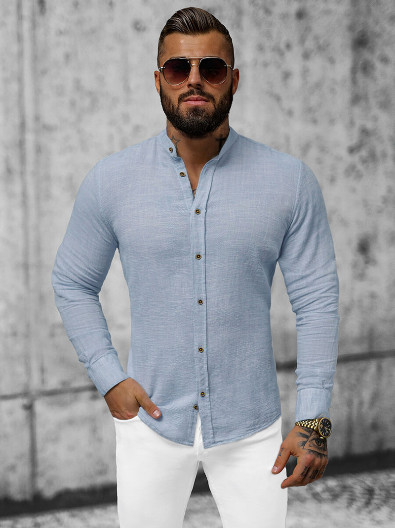 Pánska Košeľa Modrá OZONEE O/V28