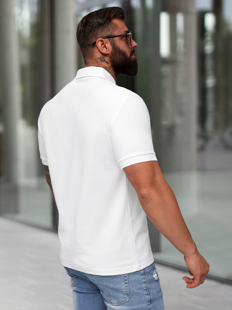 Pánska Polokošeľa Bielé OZONEE NB/MT3142