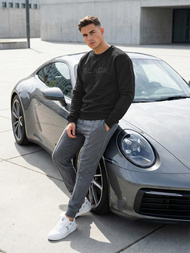 Pánska Mikina Čierna OZONEE JS/8B1992/3