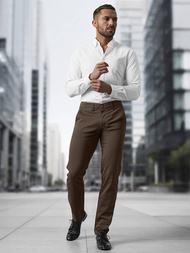 Pánske nohavice hnedé OZONEE V/5100