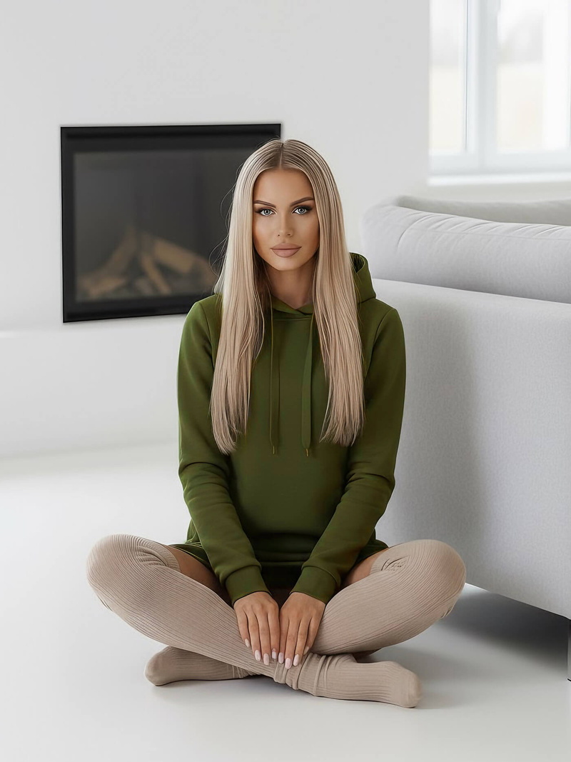 Dámska Mikina khaki OZONEE JS/YS10005/29Z