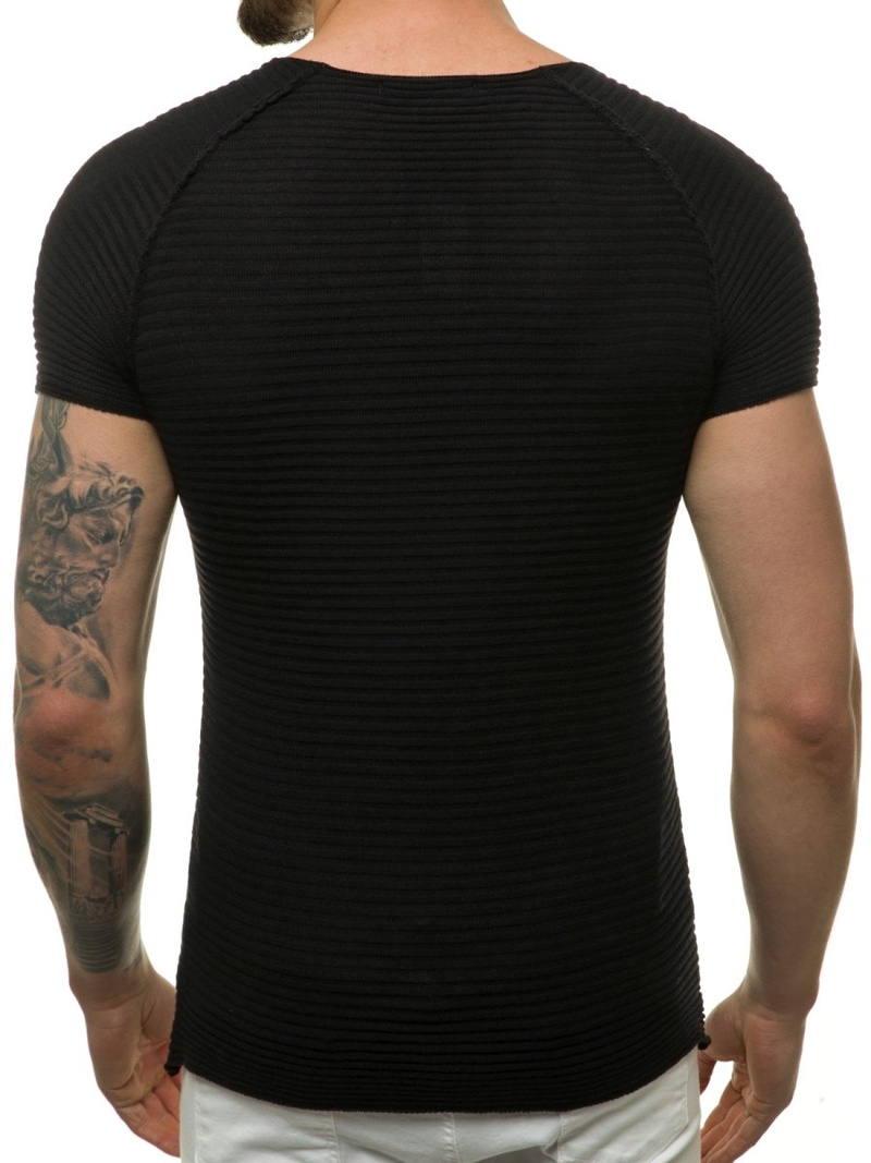 Pánsky sveter Čierny OZONEE L/2297