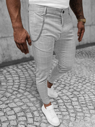 Pánske Chino Nohavice Sivé OZONEE DJ/550171
