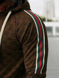 Pánska tepláková súprava tmavo-béžová OZONEE O/FF5111AB