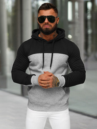 Pánska Mikina Sivé OZONEE JS/8B1307/2