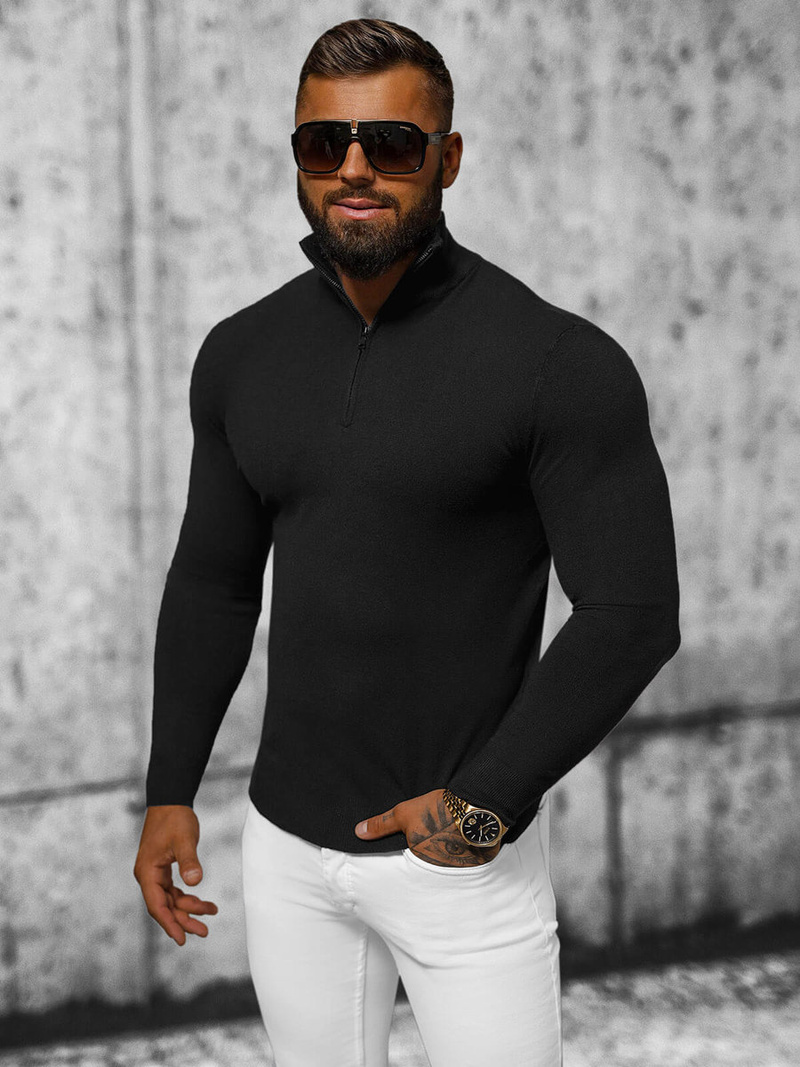 Pánsky Sveter Čierny OZONEE NB/MM6007/4Z