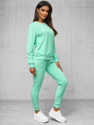 Dámska Velúrová Tepláková Súprava Tmavo-Mentolová OZONEE O/8C1173/139Z