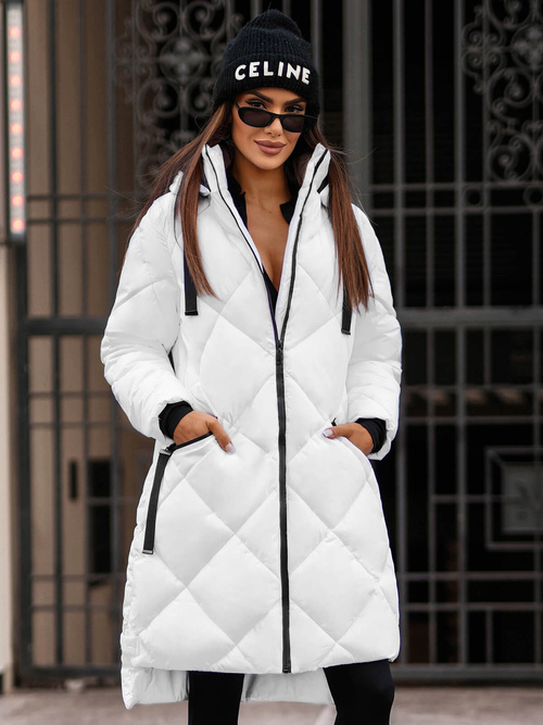 Dámska bunda biela OZONEE JS/5M3168/281Z