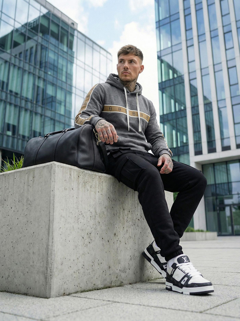 Pánska Mikina Grafitová OZONEE JS/8B1729/5Z