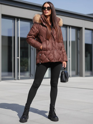 Dámska bunda Čokoláda OZONEE JS/5M3226/158Z