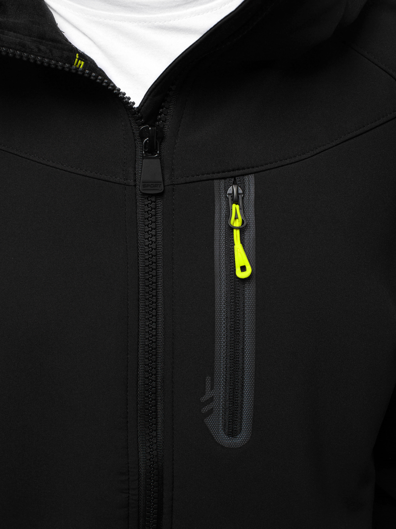 Pánska Bunda Softshell čiernožltá OZONEE GE/12269