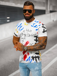 Pánske Tričko Biele OZONEE JS/8T1211/1