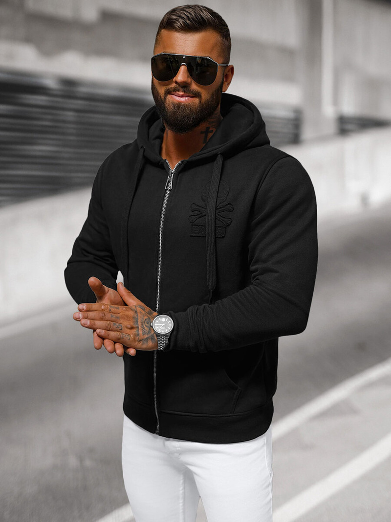 Pánska Mikina Čierna OZONEE NB/MF2003