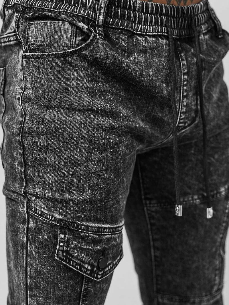 Pánske Jogger Nohavice Čierne OZONEE NB/MP0107N