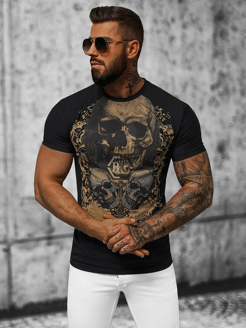 Pánske Tričko Čierne OZONEE NB/MT3020