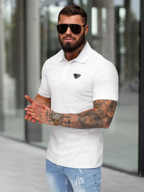 Pánska Polokošeľa Bielé OZONEE NB/MT3122