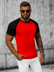 Pánske Tričko Červeno-Čierné OZONEE JS/8T82/8Z