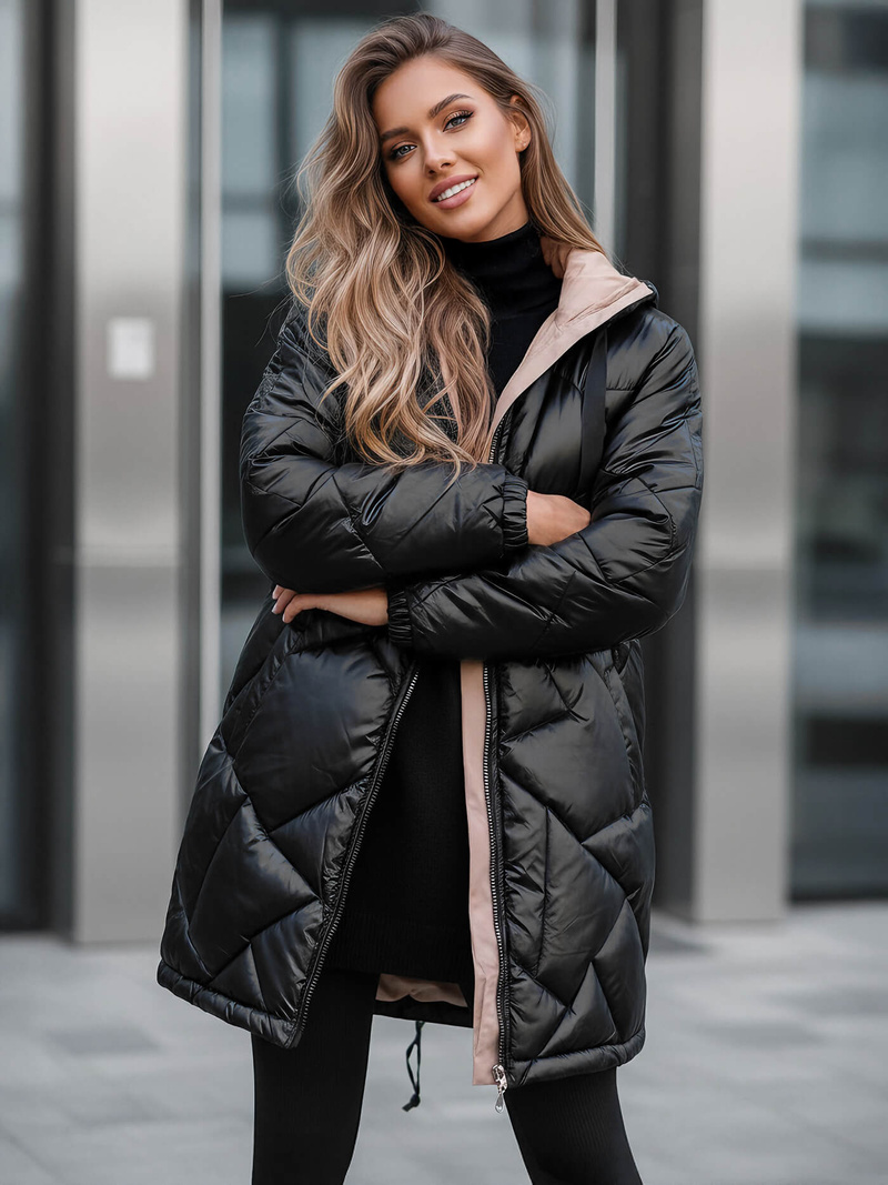 Dámska bunda čierna OZONEE JS/5M3189/392Z