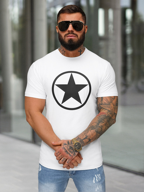 Pánske Tričko Biele OZONEE NB/MT3151