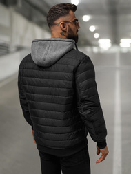 Pánska Bunda Čierna OZONEE JS/8M985/392