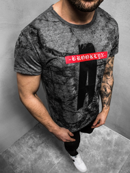 Pánske Tričko grafitové OZONEE JS/SS10921Z