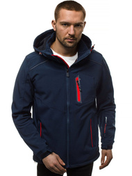 Pánska Bunda Softshell Tmavomodro-červená OZONEE GE/12259Z